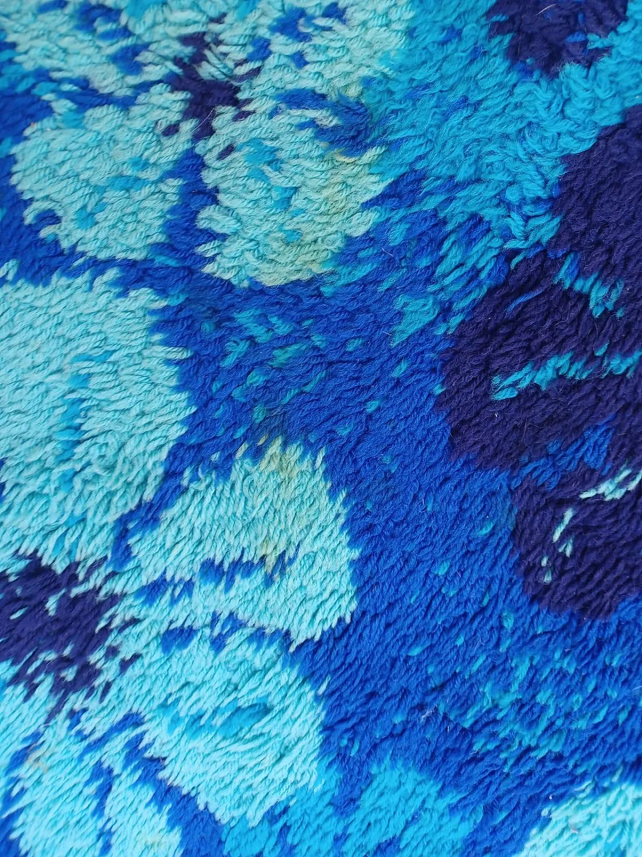 Tappeto in lana con fiori stilizzati, anni ‘70 14