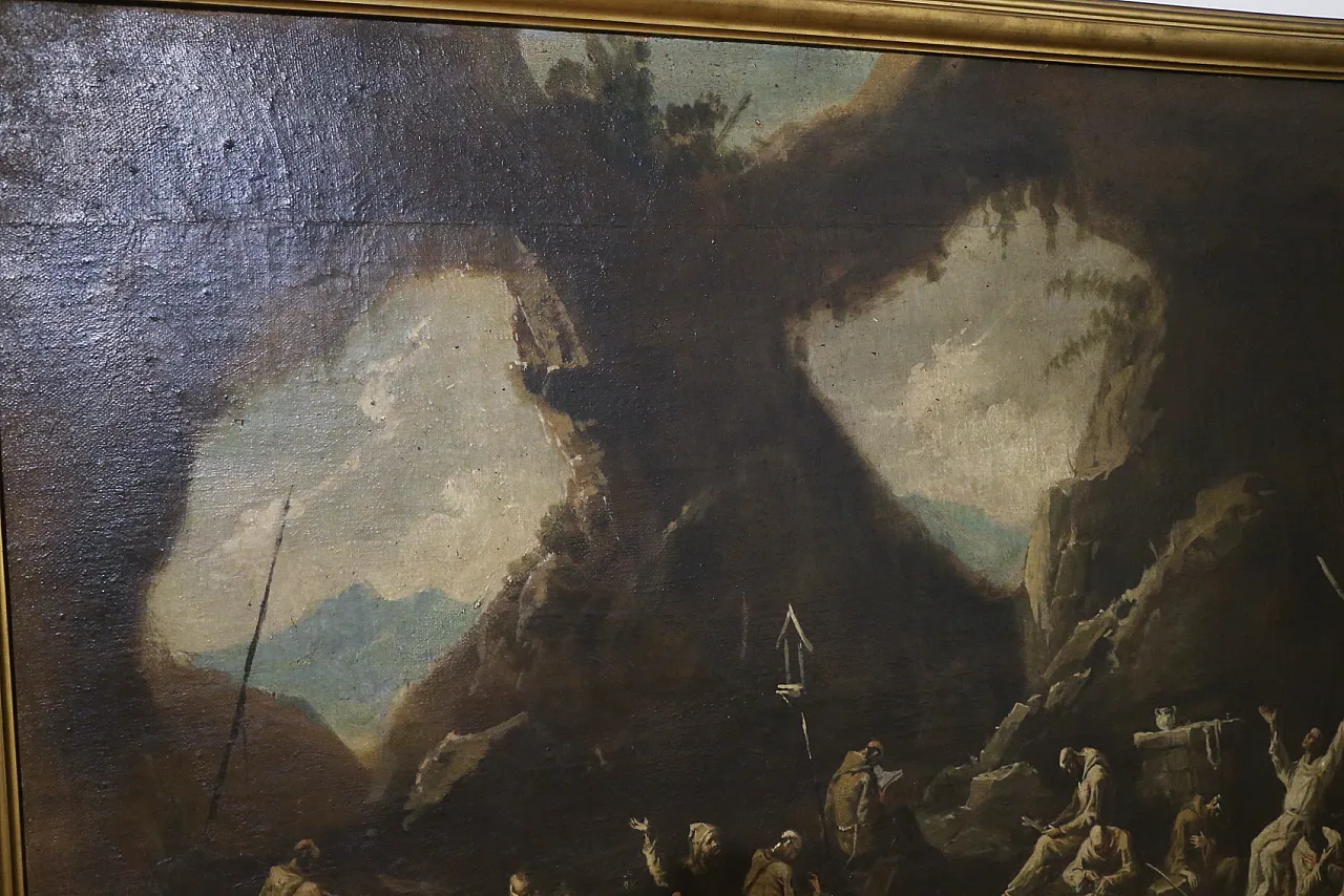 Scenes with monks, pair of oil paintings on canvas, 19th century 12