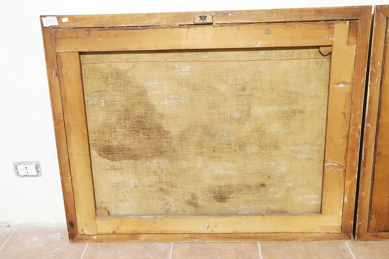 Scenes with monks, pair of oil paintings on canvas, 19th century 22