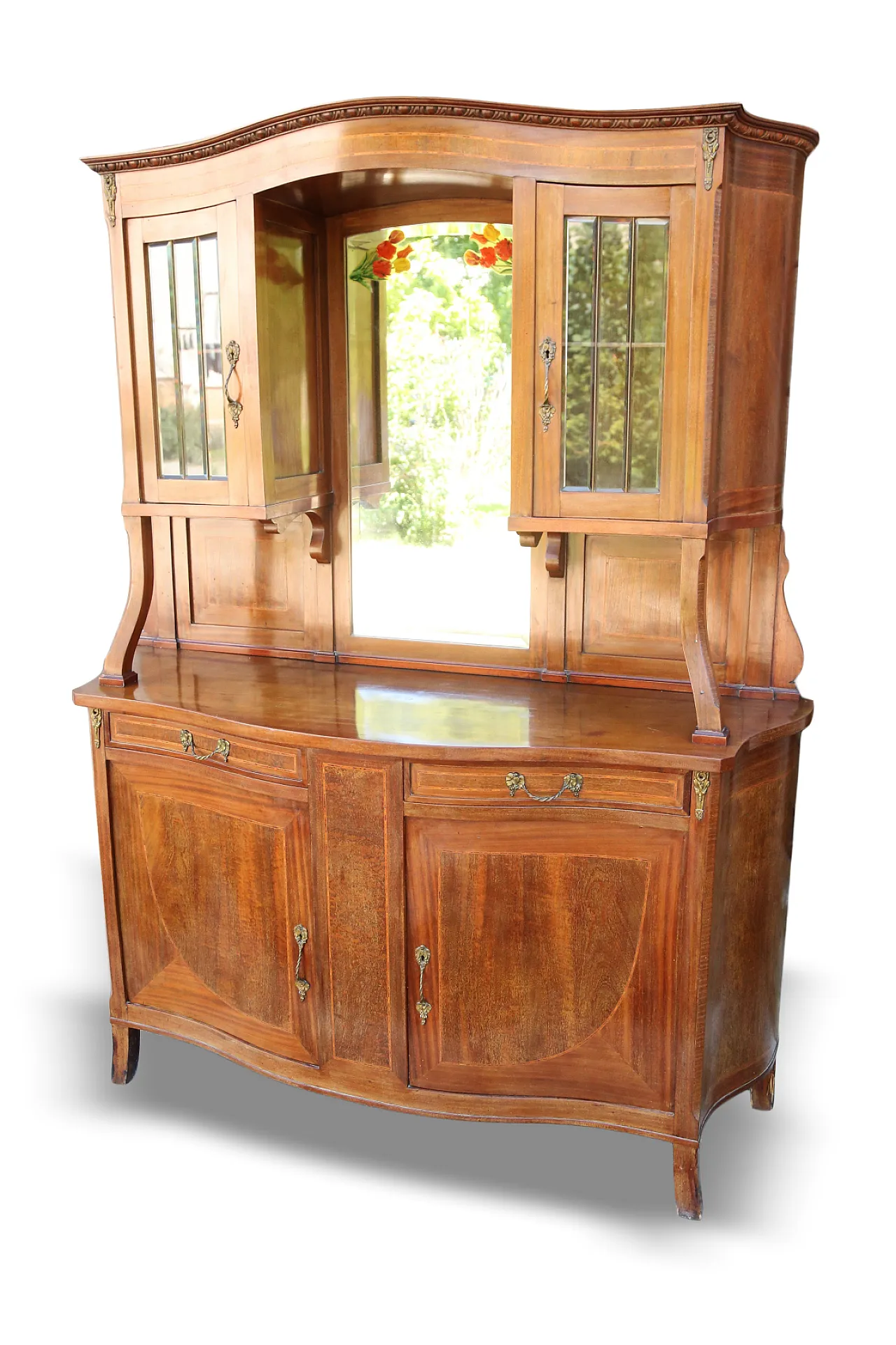 Pair of liberty display cabinets feather mahogany, 20th century 3