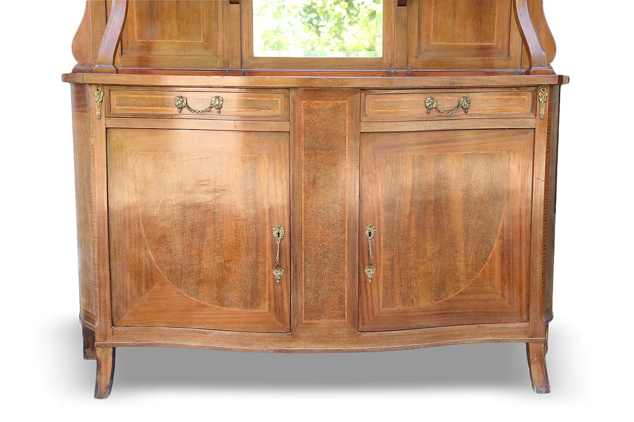 Pair of liberty display cabinets feather mahogany, 20th century 5