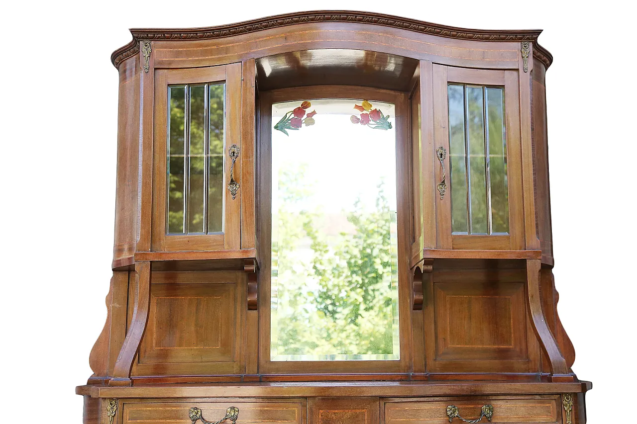 Pair of liberty display cabinets feather mahogany, 20th century 6