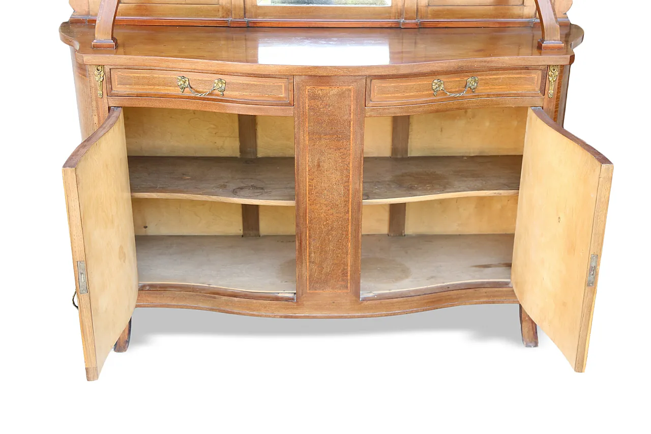 Pair of liberty display cabinets feather mahogany, 20th century 11