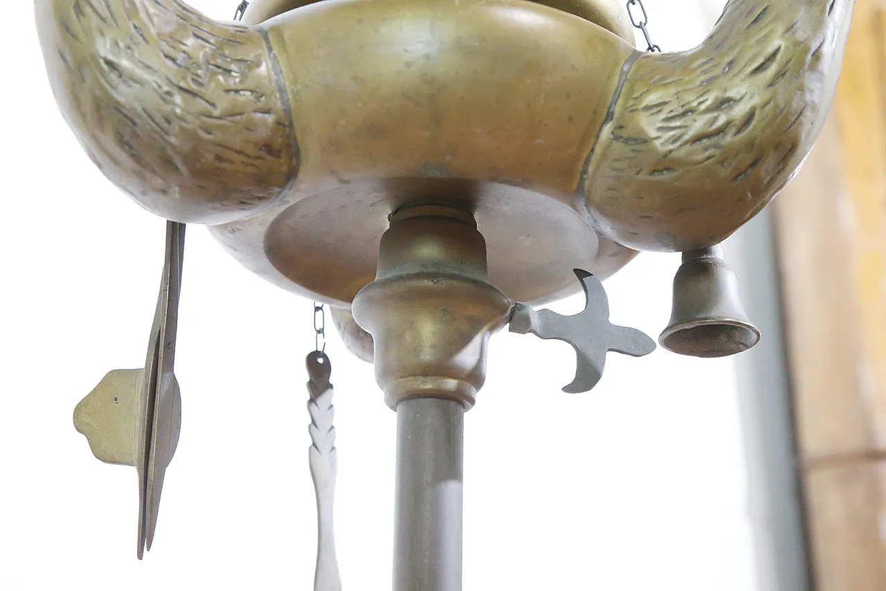 Bronze oil lamp lamp, Florentine, early 19th century 3