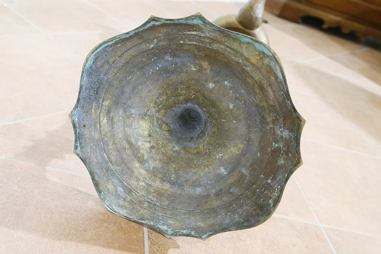 Bronze oil lamp lamp, Florentine, early 19th century 4