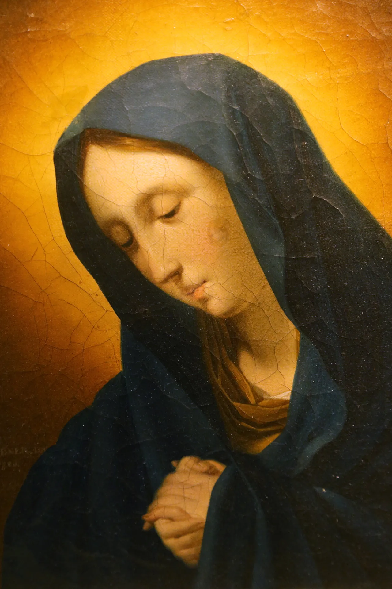 Joseph Weidner Josef oil painting on canvas Virgin Mary signed, 1826 5