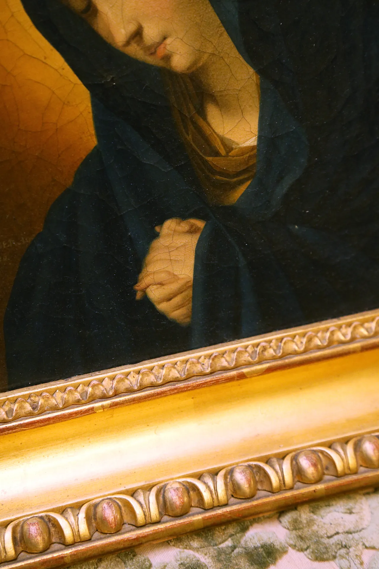 Joseph Weidner Josef oil painting on canvas Virgin Mary signed, 1826 6