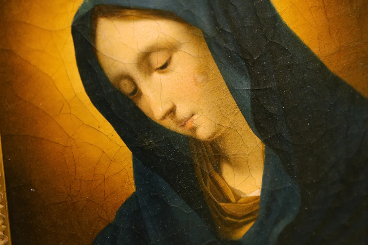 Joseph Weidner Josef oil painting on canvas Virgin Mary signed, 1826 8