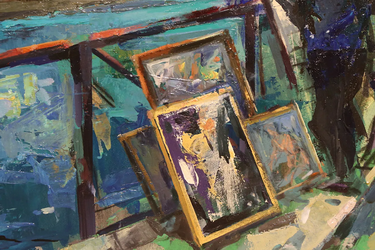 Navigli Milan by Giuseppe Vismara, oil canvas 1990s 5