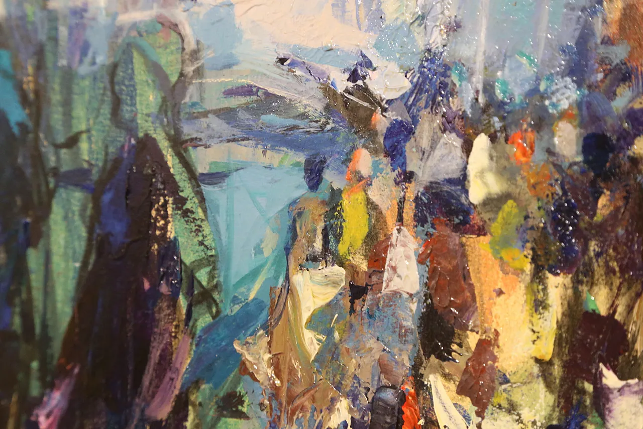 Navigli Milan by Giuseppe Vismara, oil canvas 1990s 9