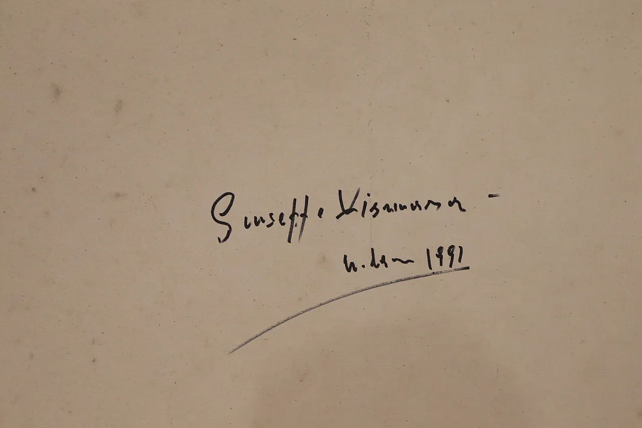 Navigli Milan by Giuseppe Vismara, oil canvas 1990s 13