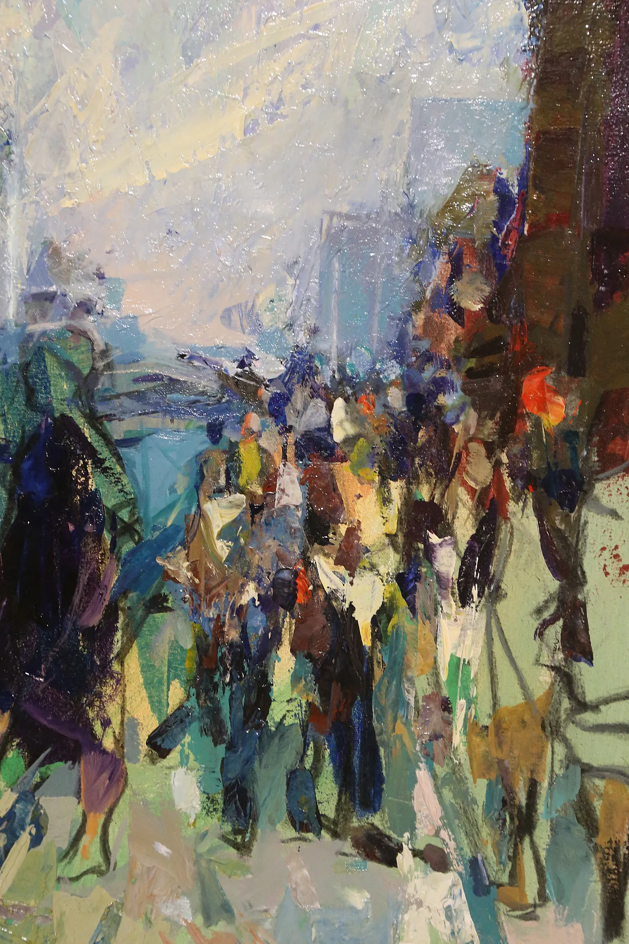 Navigli Milan by Giuseppe Vismara, oil canvas 1990s 19