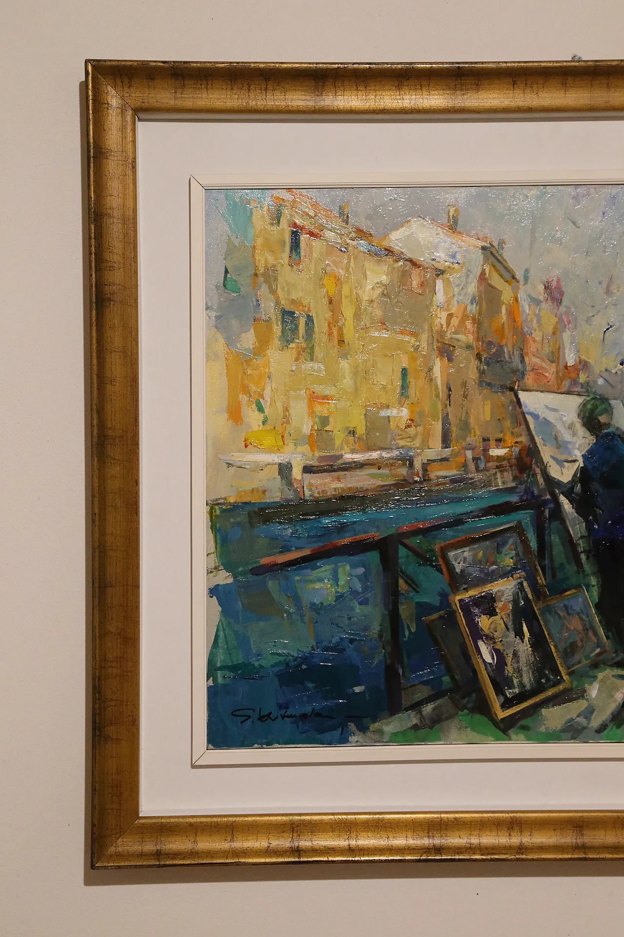 Navigli Milan by Giuseppe Vismara, oil canvas 1990s 21