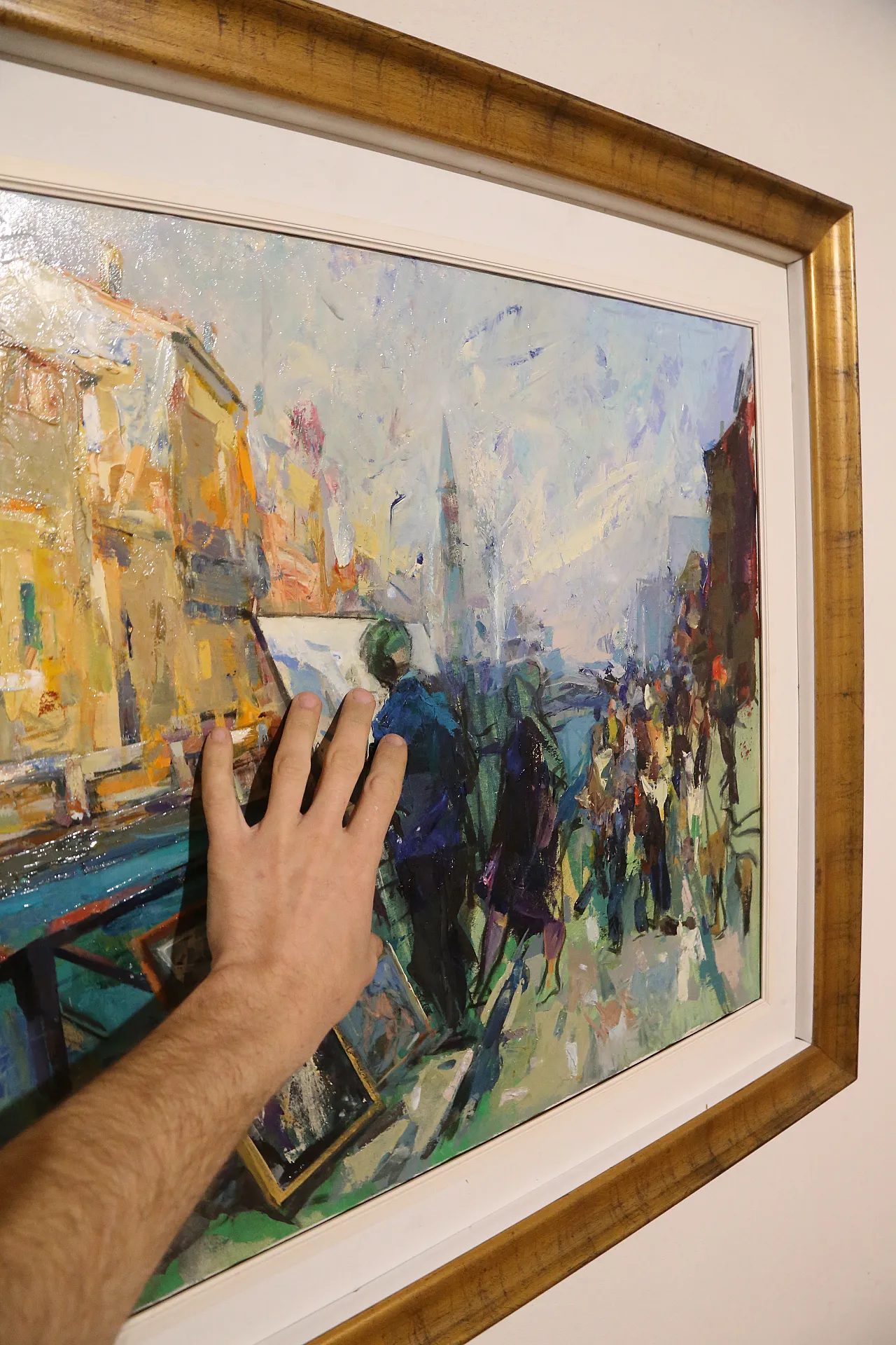 Navigli Milan by Giuseppe Vismara, oil canvas 1990s 23