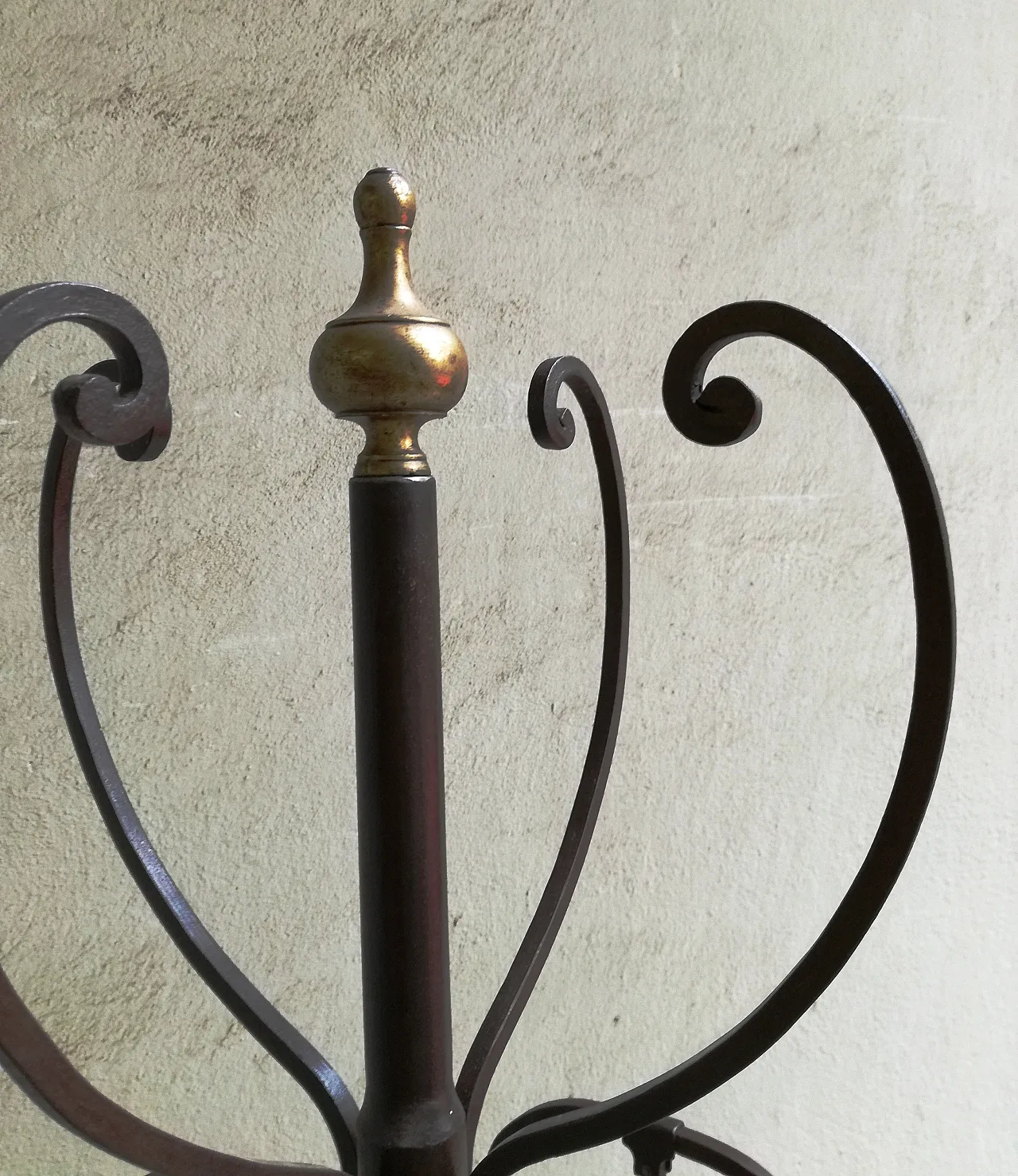 Wrought iron coat rack, mid-20th century 7