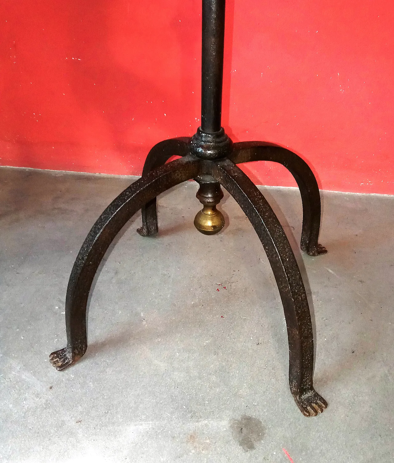 Side table with wrought iron base, 50s 4