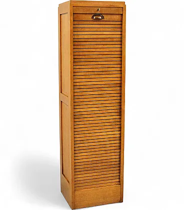 Classificatore serranda schedario archivio in rovere, primo '900