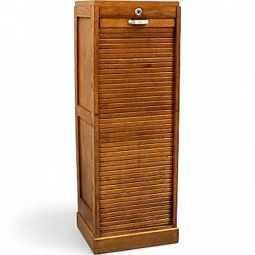 Filing cabinet with oak archive filing shutter, early 1900s