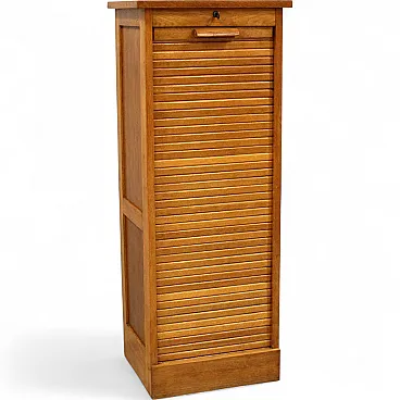 Filing cabinet with oak archive filing shutter, early 1900s