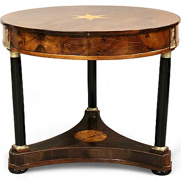 Coffee table Italian inlaid walnut,  19th century
