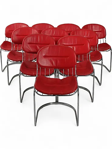 10 sedie attribuite a Gastone Rinaldi, anni ’70