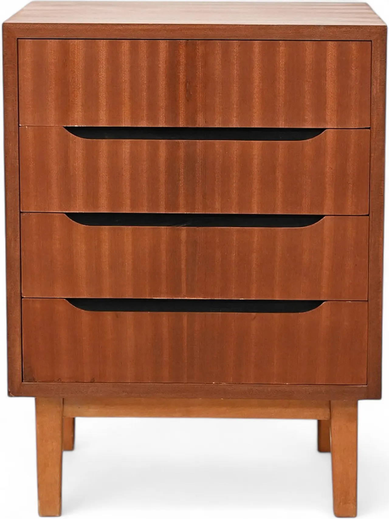 Piccola cassettiera scandinava in mogano anni 50 11