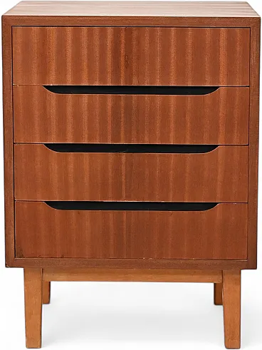 Piccola cassettiera scandinava in mogano anni 50