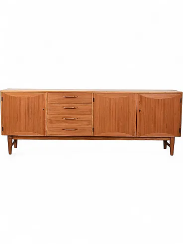 Sideboard scandinavo in teak prodotto da Ajfa Möbelfabrik