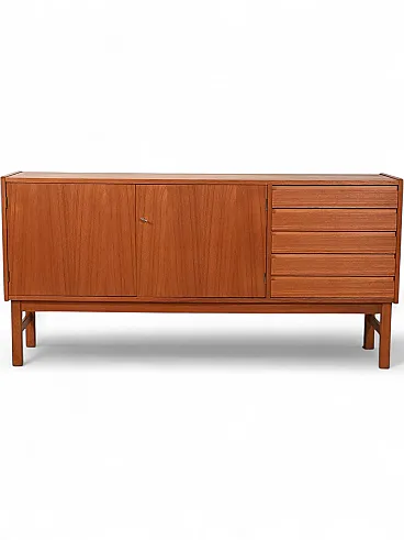 Sideboard scandinavo anni 60 dalle linee geometriche