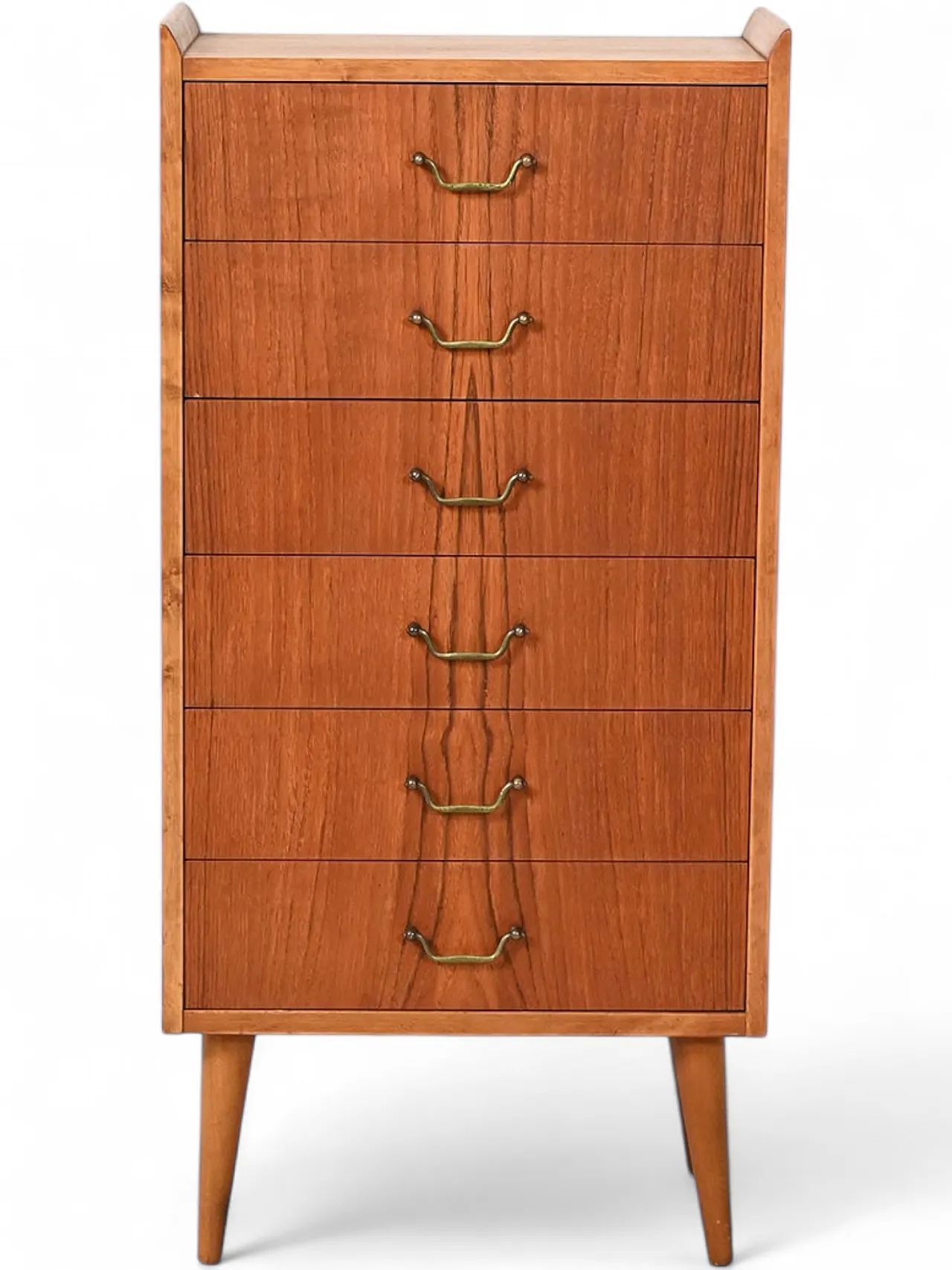 Piccola cassettiera scandinava in teak anni Cinquanta 9