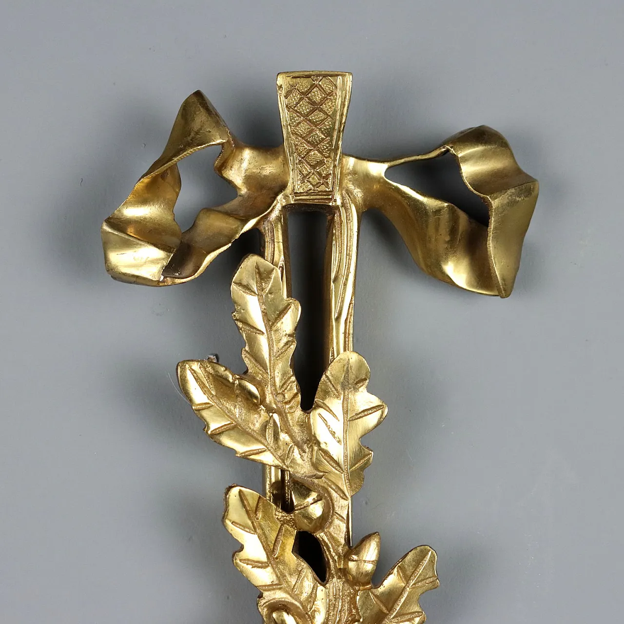 Lampada da parete in bronzo dorato, '800 5