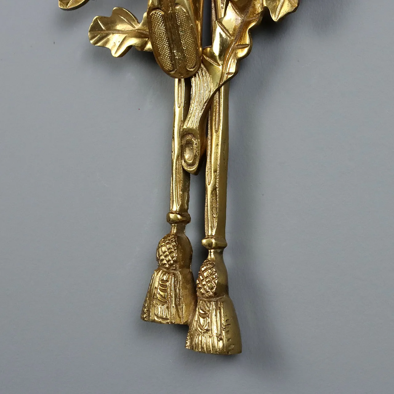 Lampada da parete in bronzo dorato, '800 8