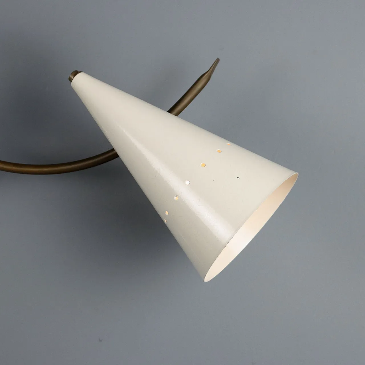 Lampada da parete o soffitto in metallo e alluminio laccato, '900 5