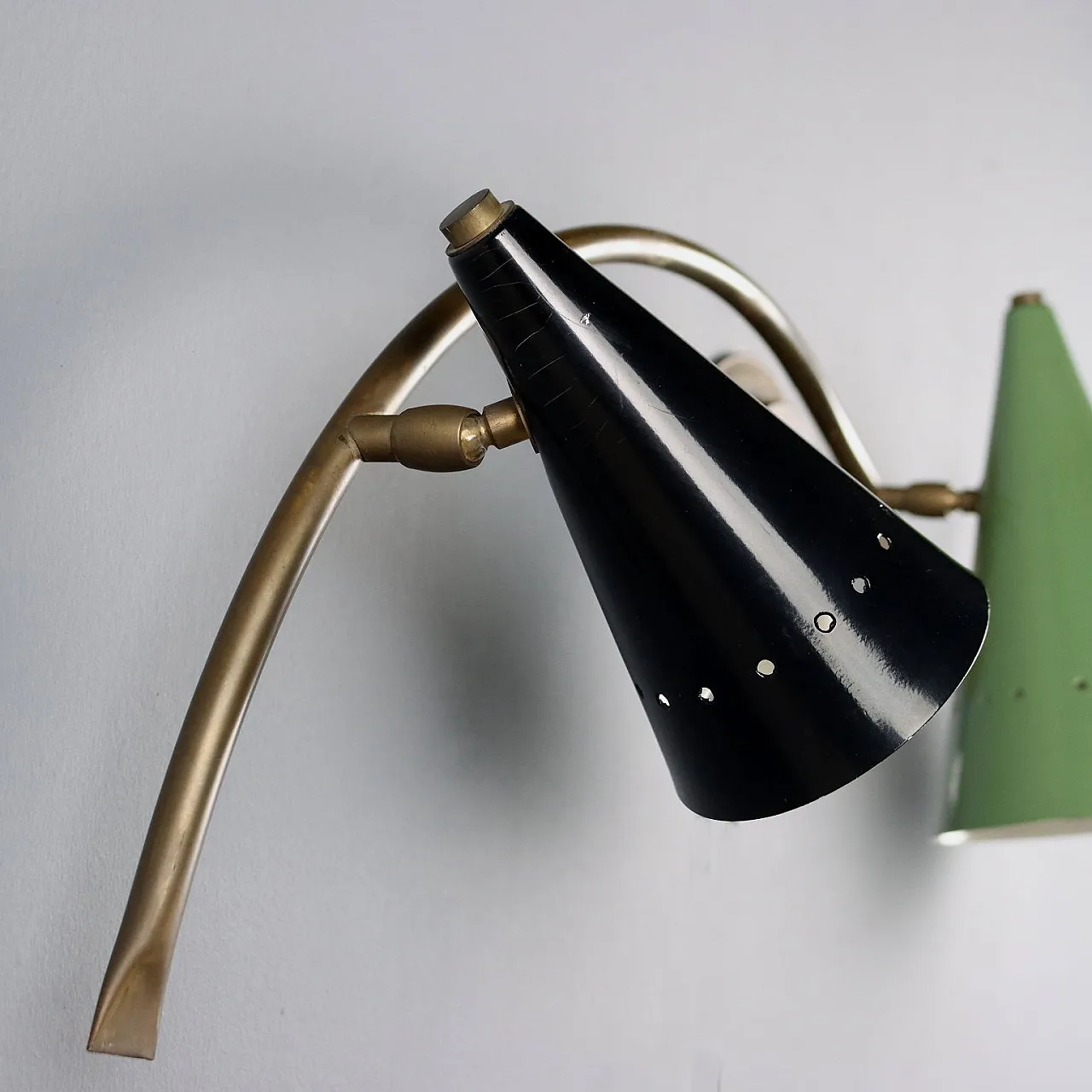 Lampada da parete o soffitto in metallo e alluminio laccato, '900 6