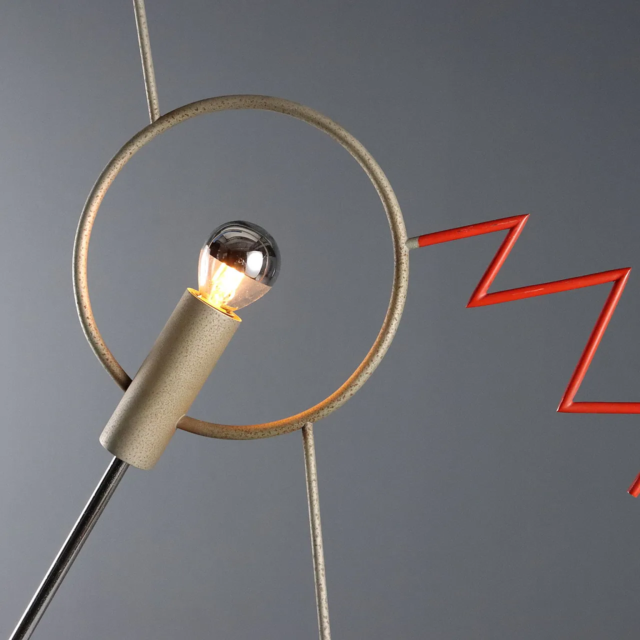 Lampada Valencia in marmo, acciaio nichelato e laccato, '900 4