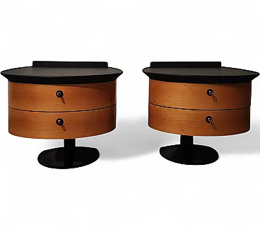 Pair of Italian postmodern bedside tables by EmmeBi, 80/90s