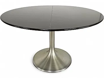 Extendable table in chromed metal, 70s