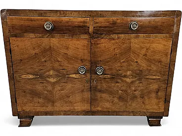 Art Deco sideboard in walnut, 1940s