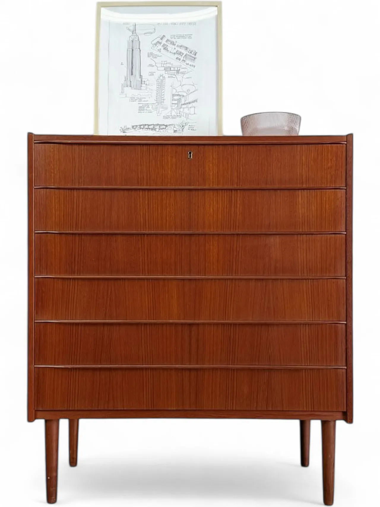 Mid-Century chest of drawers, Denmark, 1950s, 103cm 7
