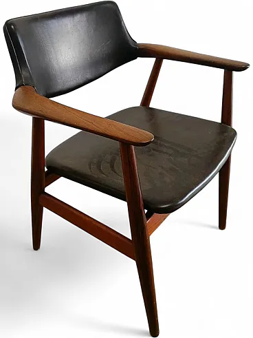 Vintage Danish teak armchair by Erik Kirkegaard, 1950s