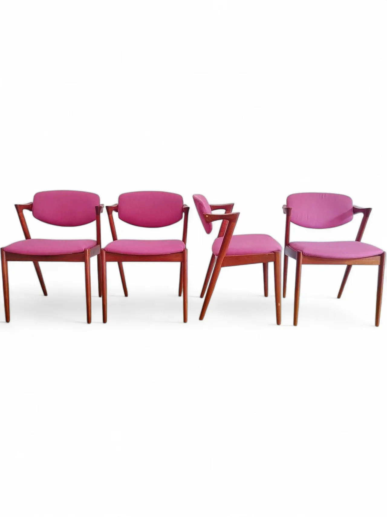 4 Kai Kristiansen Model Z teak chairs, Denmark, 1960s 10
