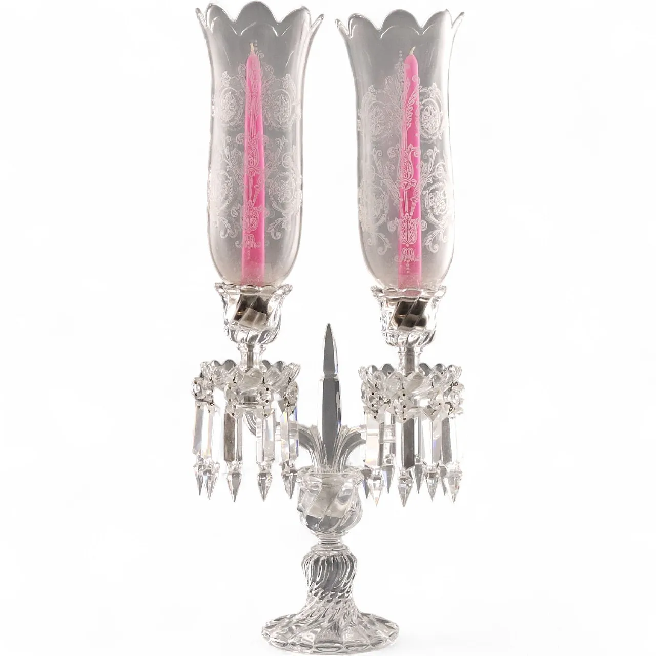 Candelabro in cristallo e vetro di Baccarat, '900 9
