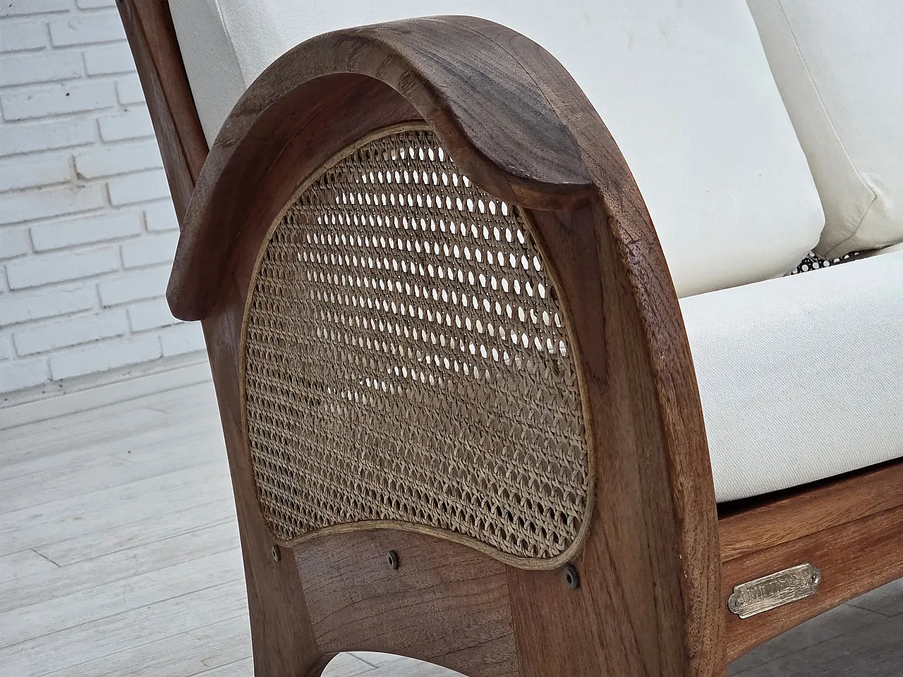 2-seater sofa by Klaus Wettergren in cotton fabric and mesh, 1970s 3