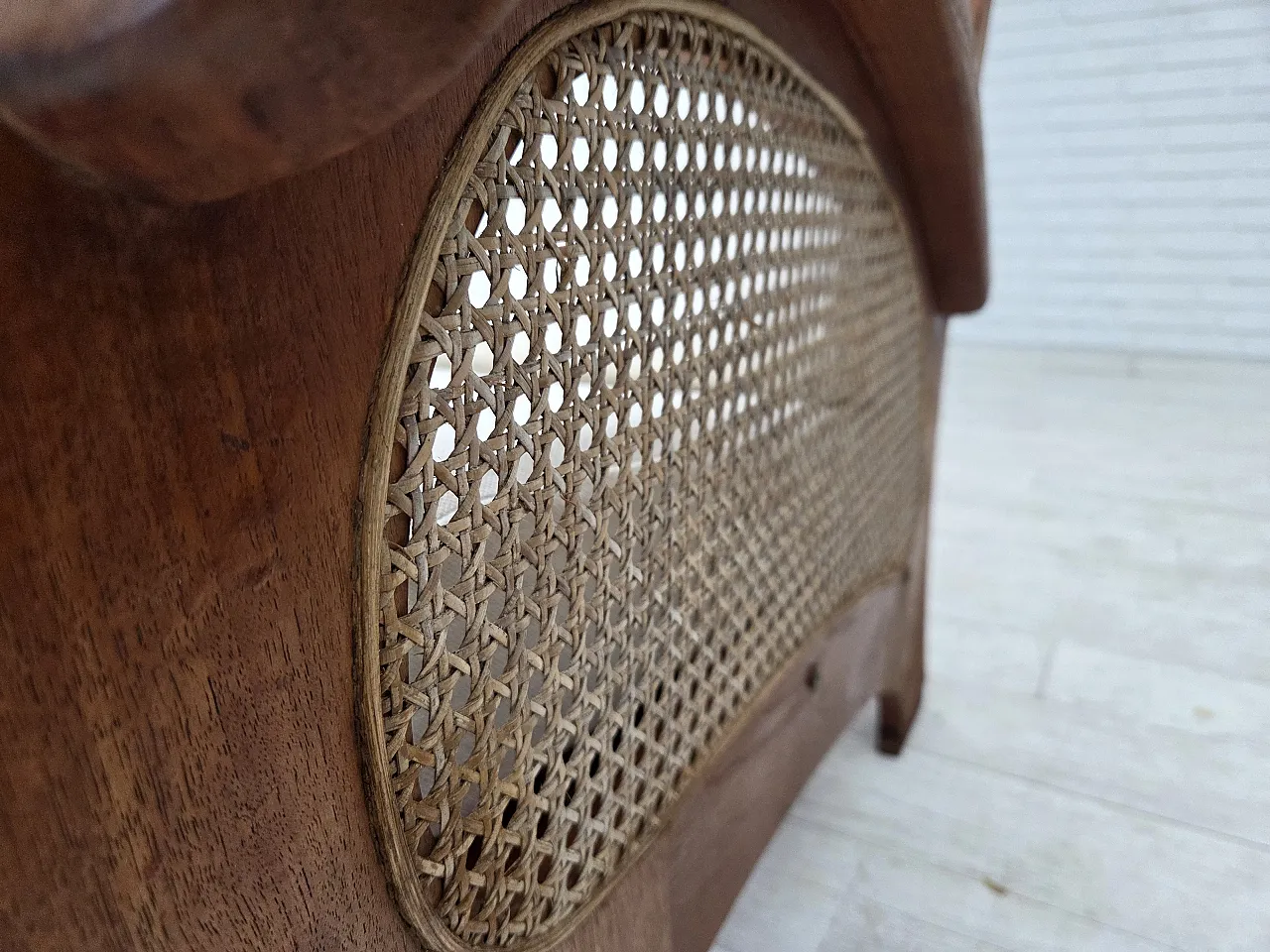 2-seater sofa by Klaus Wettergren in cotton fabric and mesh, 1970s 8