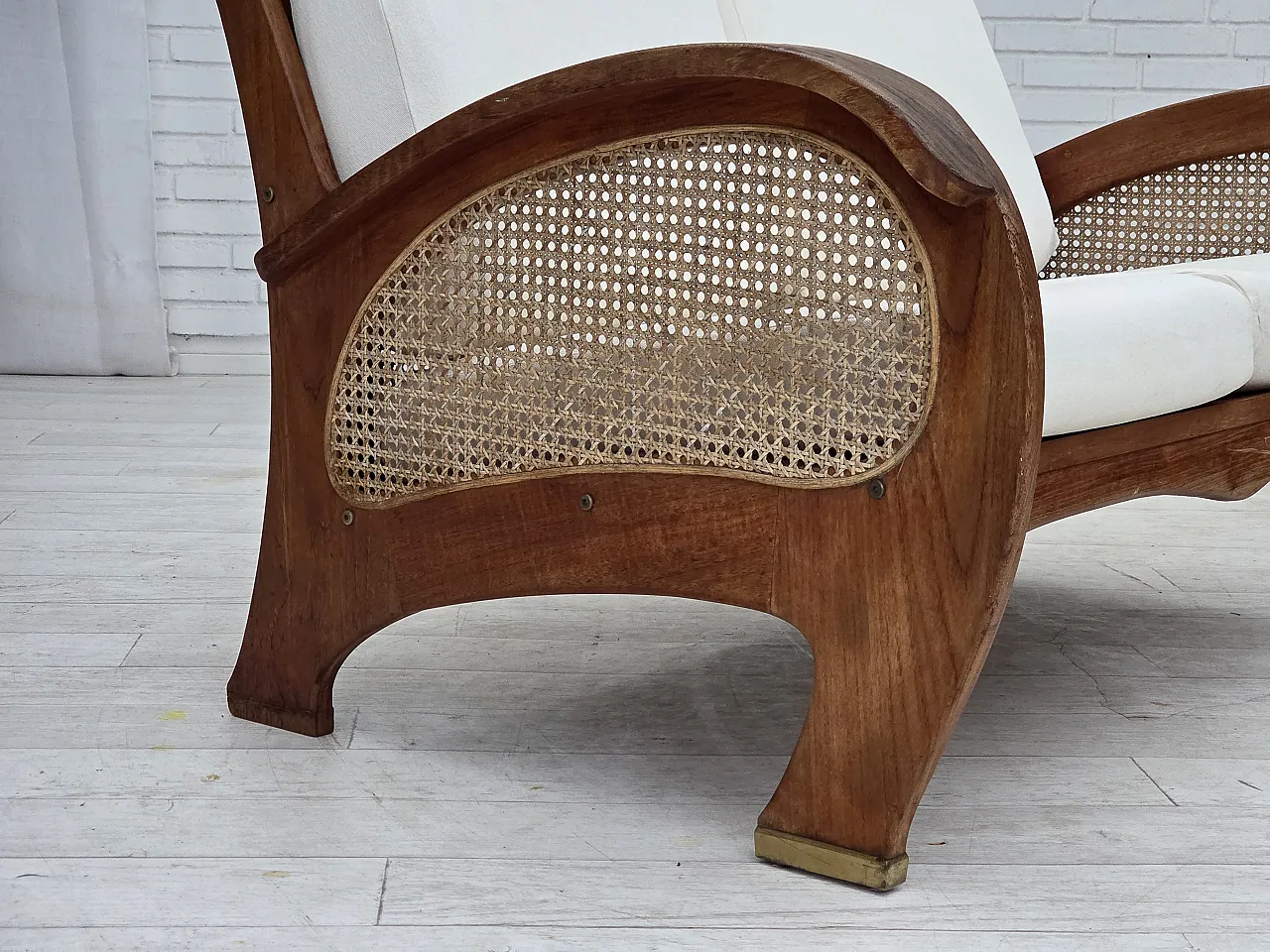 2-seater sofa by Klaus Wettergren in cotton fabric and mesh, 1970s 10