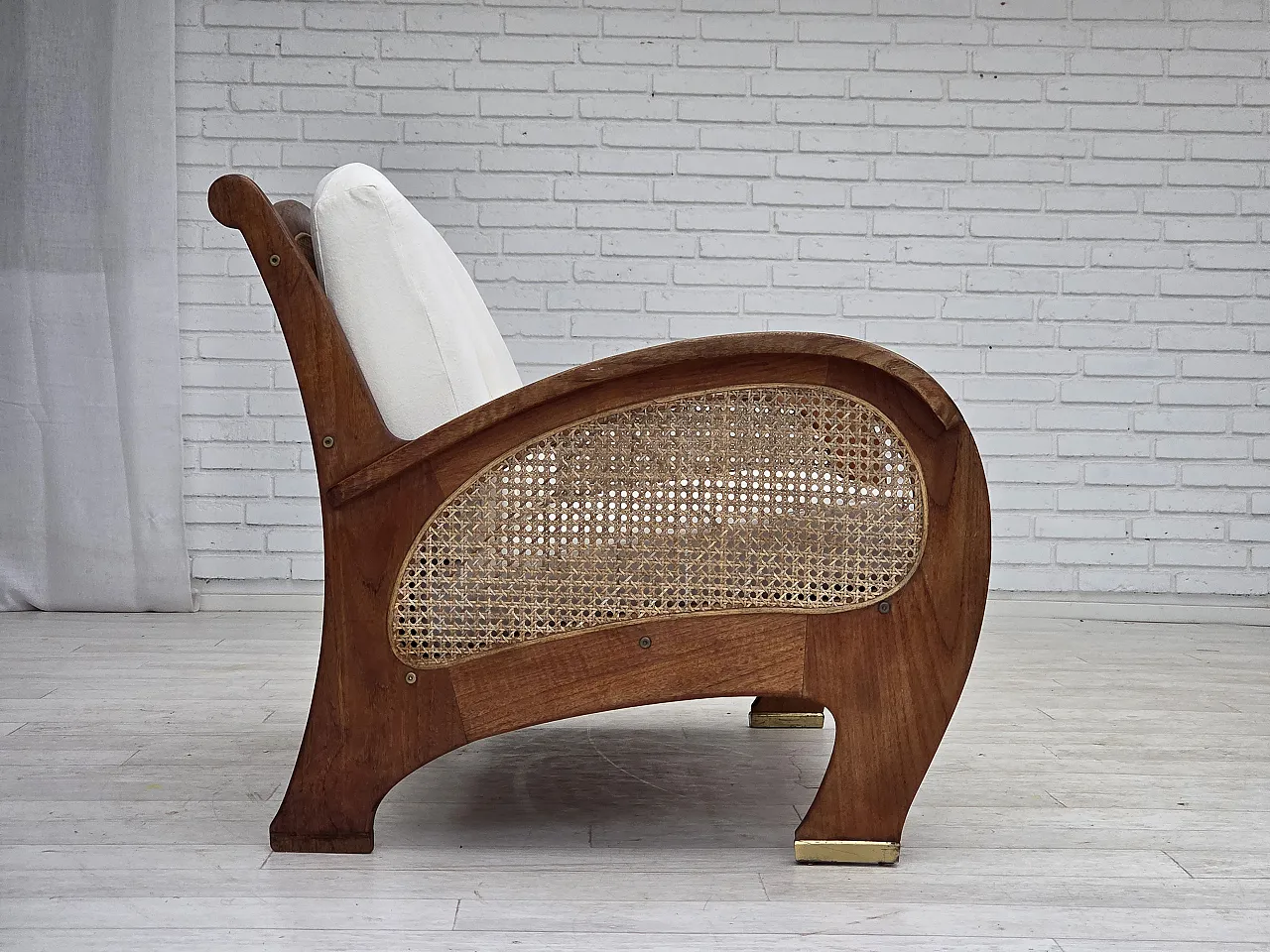2-seater sofa by Klaus Wettergren in cotton fabric and mesh, 1970s 13