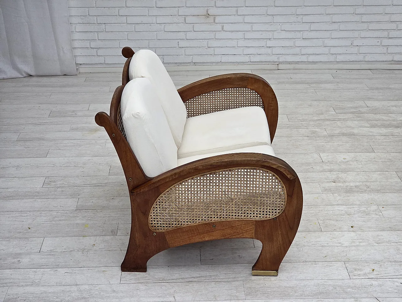 2-seater sofa by Klaus Wettergren in cotton fabric and mesh, 1970s 14