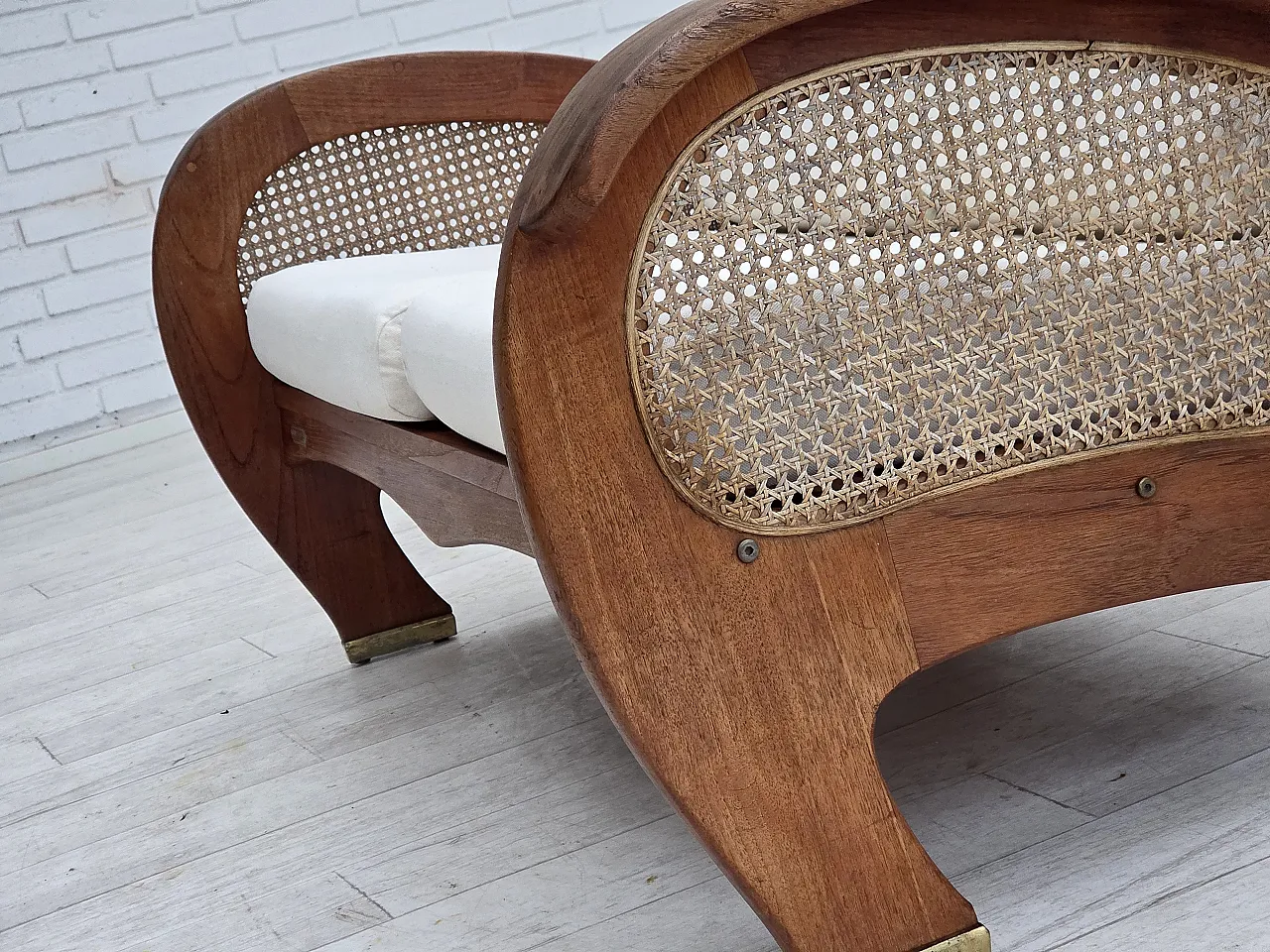 2-seater sofa by Klaus Wettergren in cotton fabric and mesh, 1970s 20