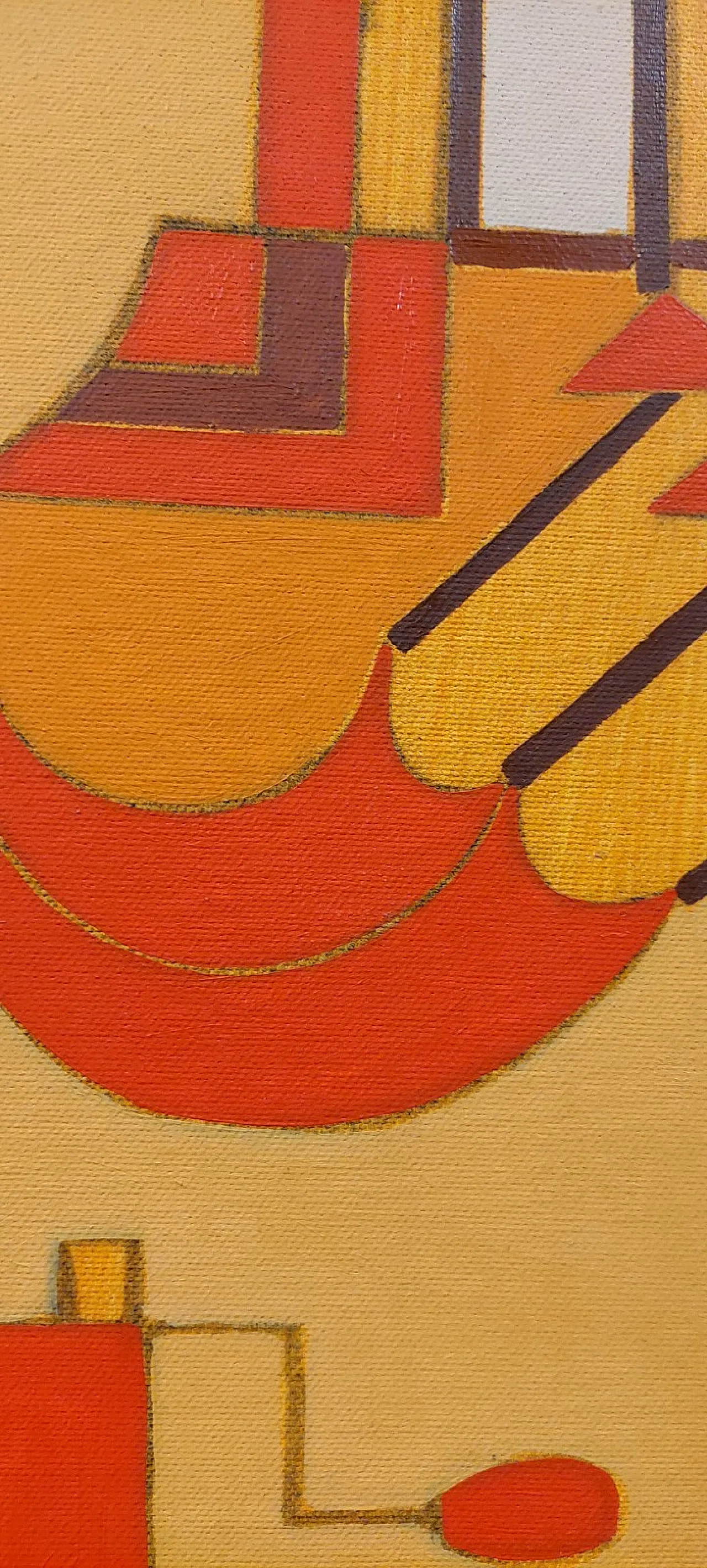 Franco Balleri, dipinto astratto olio su tela, '900 4