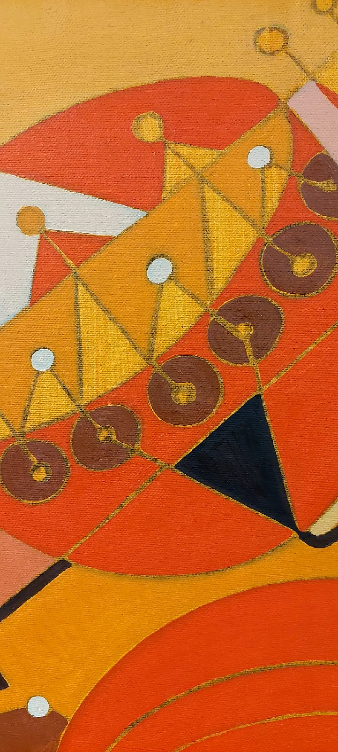 Franco Balleri, dipinto astratto olio su tela, '900 6